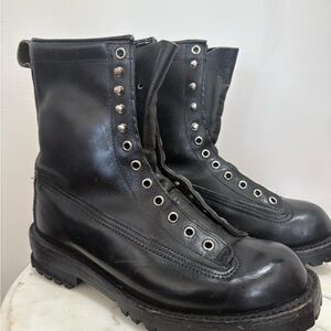 Vintage Goodyear Black Combat Boots Size 7